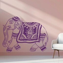 Elephant Mandala Vinyl Wall Decal - Spiritual & Bohemian Decor - thumbnail 3