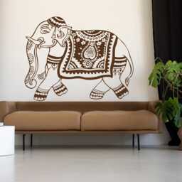 Elephant Mandala Vinyl Wall Decal - Spiritual & Bohemian Decor - thumbnail 2