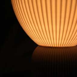 Lamp O Black X Beige Minimalist Modern Lamp 3D Printed Made Of Bioplastic - thumbnail 3