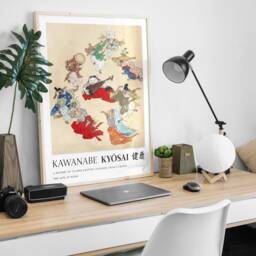 Japanese Cat Print, Wall Art, Kawanabe Kyosai, Decor, Woodblock, Vintage Home Gift Idea, A1/A2/A3/A4 - thumbnail 3