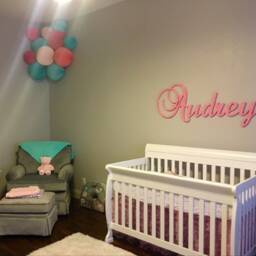 Glittered Name Plaque - Wooden For Kids Or Baby Room Decor-Kids Personalized Signs-Wooden Wall Letters - thumbnail 2