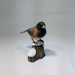 Oregon Junco Wood Bird Carving #1 - thumbnail 3