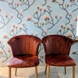 Set Of 2 Elsa Velvet Dining Chairs - thumbnail 1