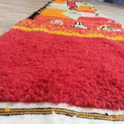 Handmade Wool Berber Runner Rug Custom Moroccan Design - thumbnail 4