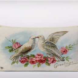 Flower English Rose & White Dove - Customizeable Personlized -Cushion Cover Case Or Stuffed With Insert - thumbnail 2