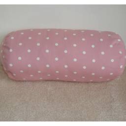 Pink Bolster Cover Polka Dots Cylinder 16 - thumbnail 2
