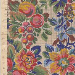 Antique Floral Tapestry Art Print French Textile History - thumbnail 3