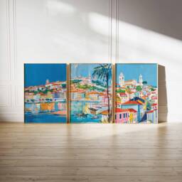 Set Of 3 Coimbra Poster, Portugal European Travel Print, Wall Decor. Decor, Art - thumbnail 1