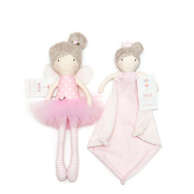 Rag Doll & Security Blanket Set, Princess Doll, Handmade Baby Girl Gift, Shower Gift - image 1