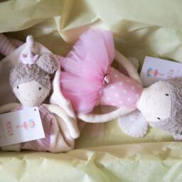 Rag Doll & Security Blanket Set, Princess Doll, Handmade Baby Girl Gift, Shower Gift - thumbnail 2