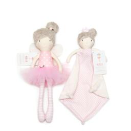 Rag Doll & Security Blanket Set, Princess Doll, Handmade Baby Girl Gift, Shower Gift - thumbnail 1
