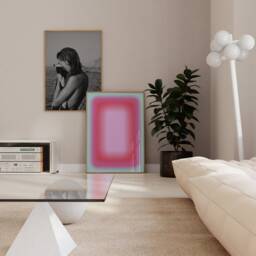 Dreamy Rectangular Aura Gradient Print 3, Glow Spiritual Poster, Positive Affirmations, Self Care Art, Energy, Abstract Gradient, Home - thumbnail 2