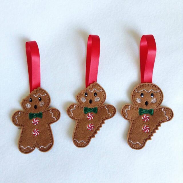 Christmas Tree Decorations Felt, Traditional Christmas Decorations, Gingerbread Men, Man Decoration, Felt