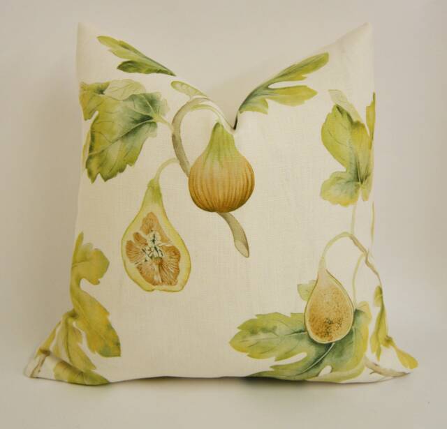 Sanderson - Harvest Fig Garden Green Cushion Cover Throw Pillow Designer Home Decor - image 1
