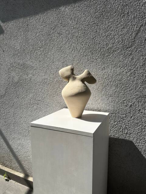 Handmade Stoneware Sculpture Hygge Ceramic Vase, Us Duties Included - image 1