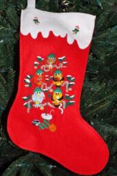 Ready To Ship/Holiday Birds Felt Christmas Stocking/ Personalized Birds/ /Ready Ship - thumbnail 2