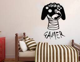 Gamer Controller Wall Decal Video Game Room Decor 2895 - thumbnail 1