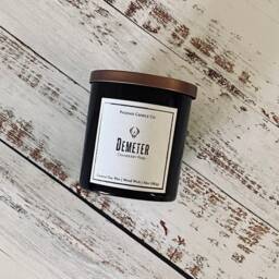 Demeter, Cranberry, Pine, Musk Scent All Natural Wood Wick Soy Candle, Eco Friendly, Recycled Bottle - thumbnail 3