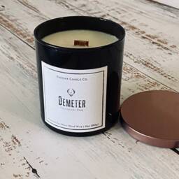 Demeter, Cranberry, Pine, Musk Scent All Natural Wood Wick Soy Candle, Eco Friendly, Recycled Bottle - thumbnail 2