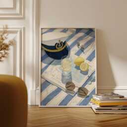 Nautical Summer Poster, Coastal Still Life Print, Beach Wall Art - thumbnail 3