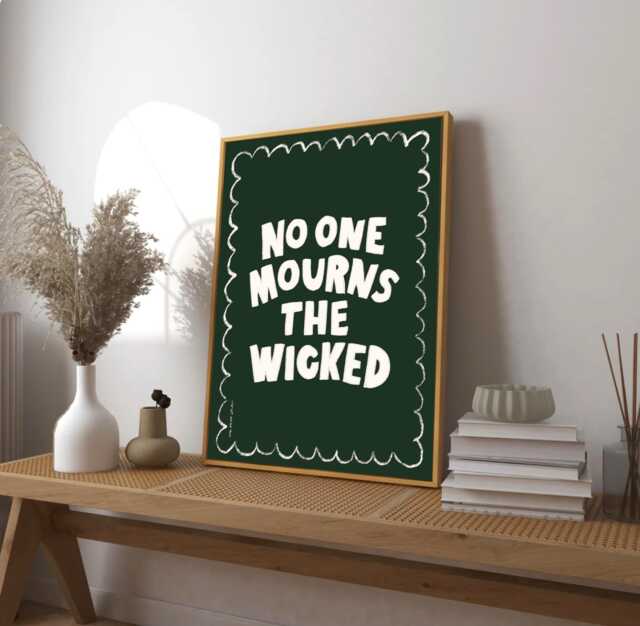 No One Mourns The Wicked Art Print, Broadway Inspired Poster - image 1