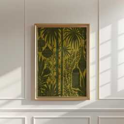 Bamboo Lantern Poster, Botanical Wall Art, Asian Decor Print - thumbnail 3