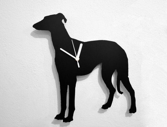Greyhound Dog - Wall Clock Silhouette - image 1