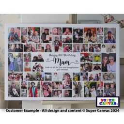 Happy Birthday Mum Wife Nana Daughter Sister Best Friend Personalised Picture Photo Party Board Collage Framed Canvas Print Gift - thumbnail 1
