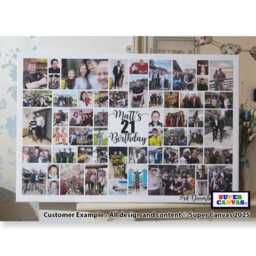 Happy Birthday Mum Wife Nana Daughter Sister Best Friend Personalised Picture Photo Party Board Collage Framed Canvas Print Gift - thumbnail 3
