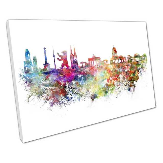 Berlin Cityscape Watercolor Print Iconic Landmarks Wall Art For Home & Office Decor - image 1