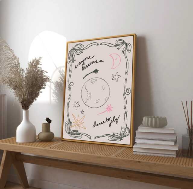 Everyone Deserves A Chance To Fly Art Poster, Movie Theatre Broadway Print Modern Kitchen Wall, Bedroom Decor, Bar Cart - image 1