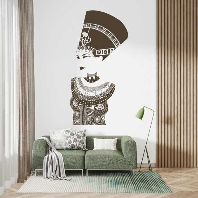 Nefertiti Wall Decal Egyptian Pharaoh Vinyl Decor 2673 - image 1