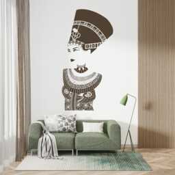 Nefertiti Wall Decal Egyptian Pharaoh Vinyl Decor 2673 - thumbnail 1