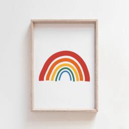 6 Prints, Rainbow Print, Wall Art, Boys Bedroom Girls Nursery Brother Sister Playroom - thumbnail 2