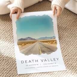 Death Valley Poster, California Travel Print, National Park, Prints, Gifts, Wall Art, Decor Prints - thumbnail 2