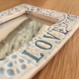 Handmade Porcelain Frame Mirror - thumbnail 3