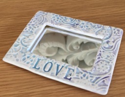 Handmade Porcelain Frame Mirror - thumbnail 1