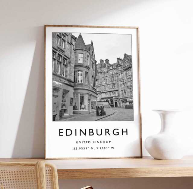 Edinburgh City Print Scotland Architecture Wall Art - image 1