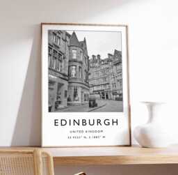 Edinburgh City Print Scotland Architecture Wall Art - thumbnail 1