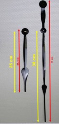 Diy Clock Mechanism & Large Pear-Shaped Hands - 25/38cm For Thick Dials - thumbnail 3