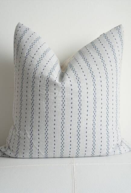 Indigo Striped Pillow Cover - image 1
