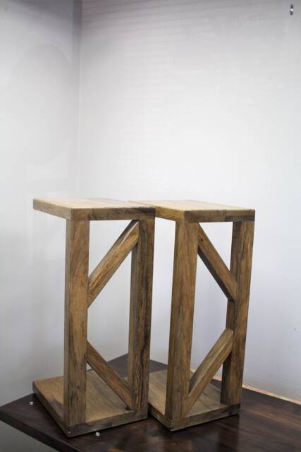 Modern Couch Side Table in Solid Wood With Many Options & Handmade Usa, Couch Arm Drink Surface Table, Farmhouse - image 1