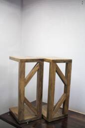 Modern Couch Side Table in Solid Wood With Many Options & Handmade Usa, Couch Arm Drink Surface Table, Farmhouse - thumbnail 1