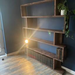 Reclaimed Wood Bookcase/Shelving Unit - Scaffold Furniture-Zigzag - thumbnail 3
