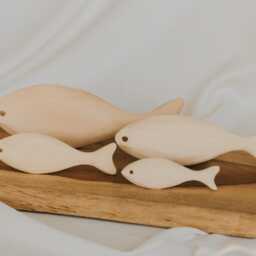 Unfinished Wooden Fish For Painting, Diy Craft Toy Kids, Montessori Art Project, 3D Shape, Wall Hanging Decor - thumbnail 3