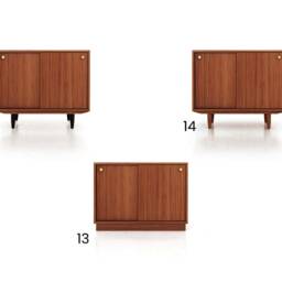 Mid-Century Sideboard, Dresser, Commode, Credenza Made Of Oak Veneer - Teak Colour Livlo T-P01 - thumbnail 2