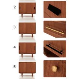 Mid-Century Sideboard, Dresser, Commode, Credenza Made Of Oak Veneer - Teak Colour Livlo T-P01 - thumbnail 3