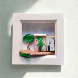 Hand Made Miniature Art - Cottagecore Wooden Coastal Houses - thumbnail 2