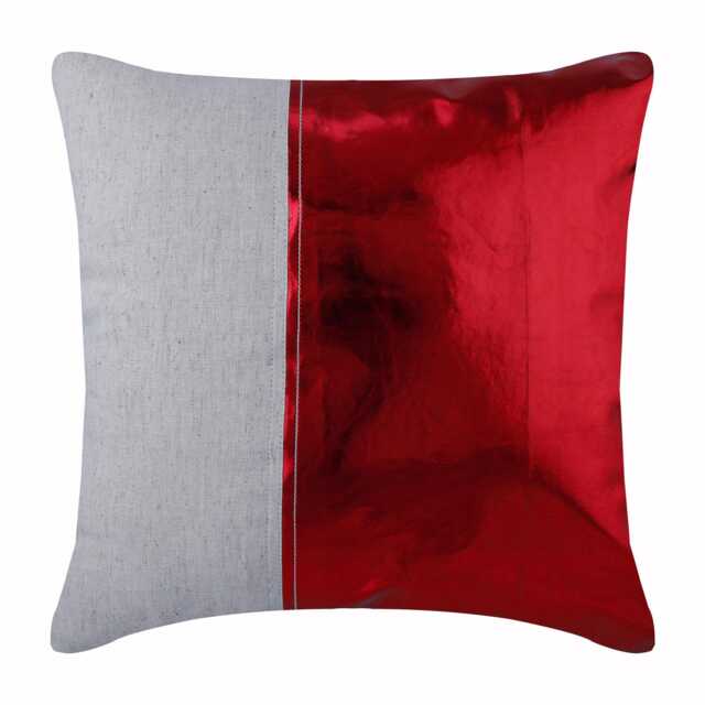 "Decorative Metallic Couch Pillow Cover 16""x16" - image 1
