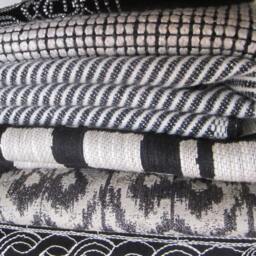 "Etro Silk Cotton Lumbar Pillow Cover, Mod Squares, Black Cream - 14"" X 22" - thumbnail 4